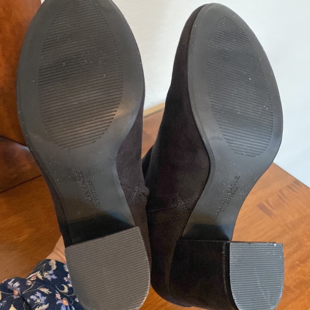 American Eagle Outfitters Woman’s Floral Embroidered Ankle Black Booties Size 6 - Picture 7 of 12